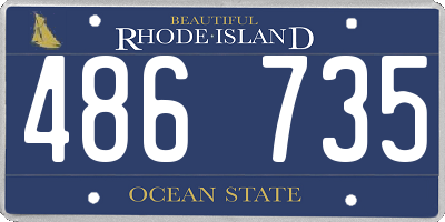 RI license plate 486735