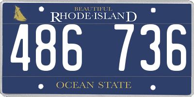 RI license plate 486736