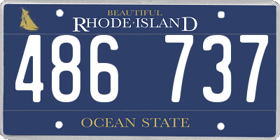 RI license plate 486737