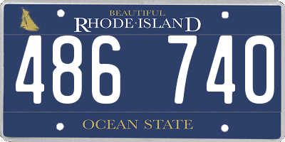 RI license plate 486740