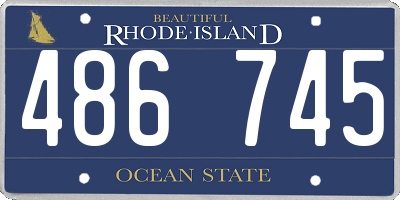 RI license plate 486745