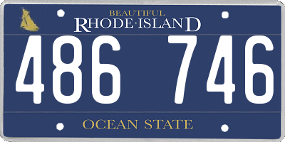 RI license plate 486746