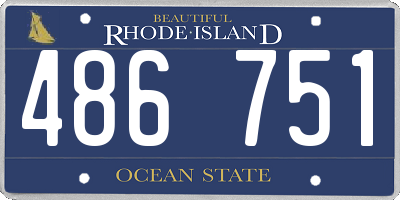 RI license plate 486751
