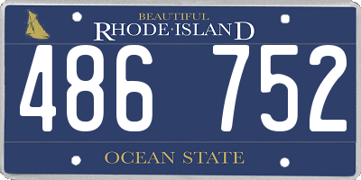 RI license plate 486752