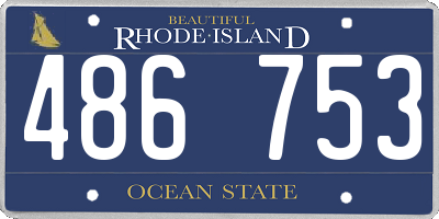 RI license plate 486753