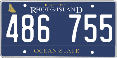 RI license plate 486755