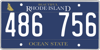 RI license plate 486756