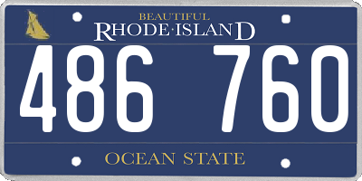 RI license plate 486760