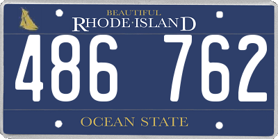 RI license plate 486762