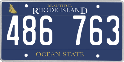 RI license plate 486763