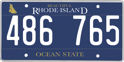 RI license plate 486765