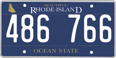 RI license plate 486766