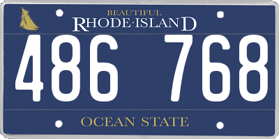 RI license plate 486768