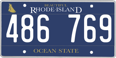 RI license plate 486769