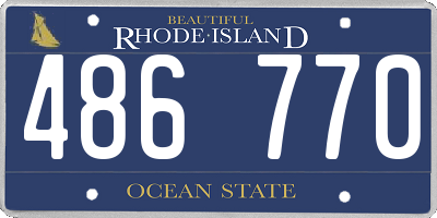 RI license plate 486770