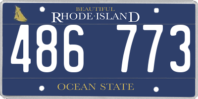 RI license plate 486773