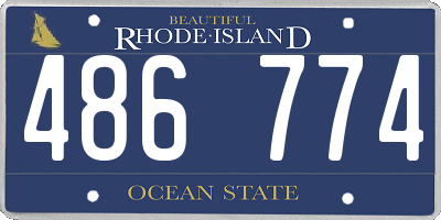 RI license plate 486774