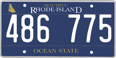 RI license plate 486775
