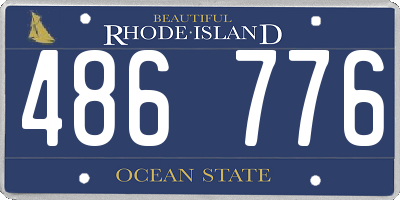 RI license plate 486776