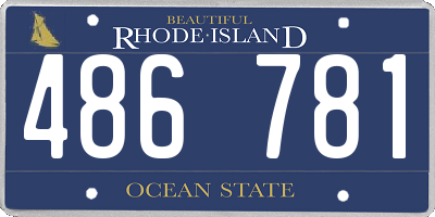 RI license plate 486781