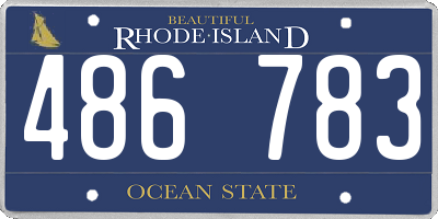 RI license plate 486783