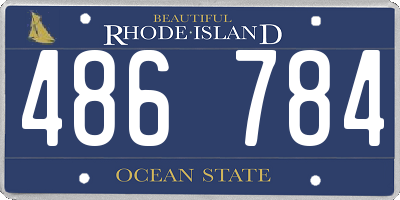 RI license plate 486784
