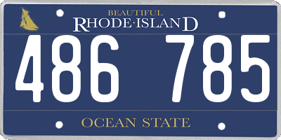 RI license plate 486785