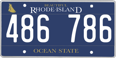 RI license plate 486786