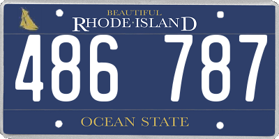 RI license plate 486787