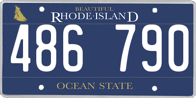 RI license plate 486790