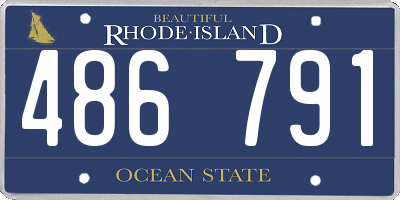 RI license plate 486791