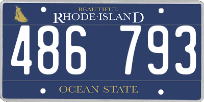 RI license plate 486793