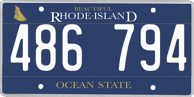 RI license plate 486794