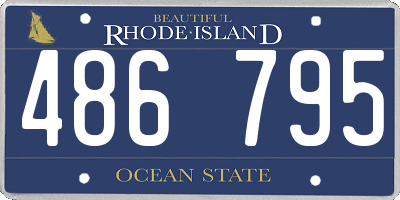 RI license plate 486795