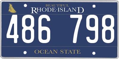 RI license plate 486798