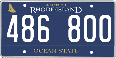 RI license plate 486800