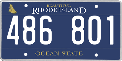 RI license plate 486801