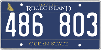 RI license plate 486803