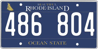 RI license plate 486804