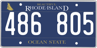 RI license plate 486805