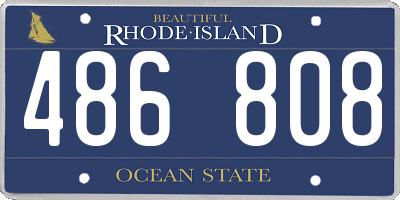 RI license plate 486808