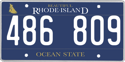 RI license plate 486809