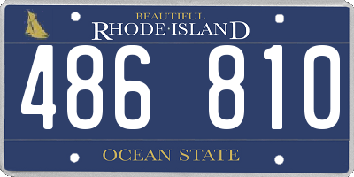 RI license plate 486810
