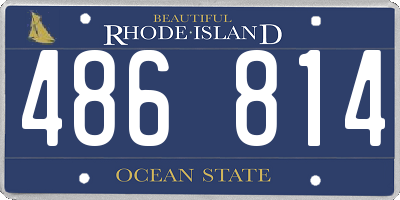 RI license plate 486814