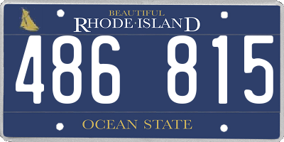 RI license plate 486815