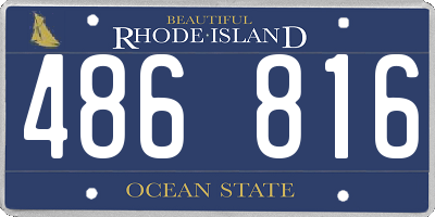 RI license plate 486816