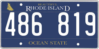 RI license plate 486819