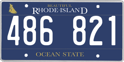 RI license plate 486821