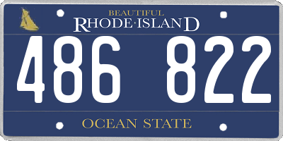 RI license plate 486822