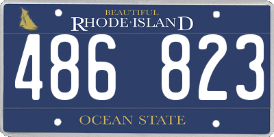 RI license plate 486823